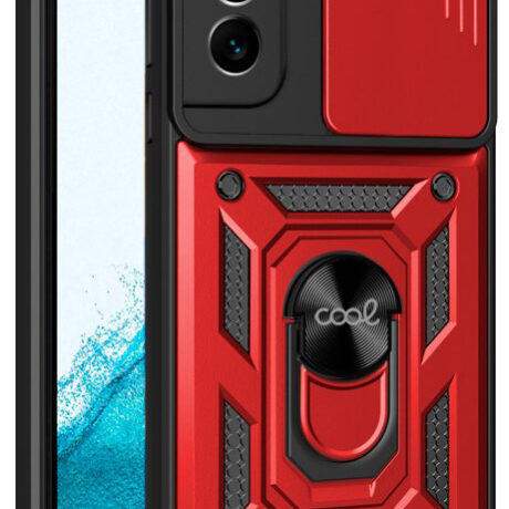 Capa p/ Samsung S901 Galaxy S22 c/ Anel (Vermelho) - COOL