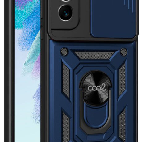 Capa p/ Samsung G990B Galaxy S21 FE c/ Anel (Azul Marinho) - COOL
