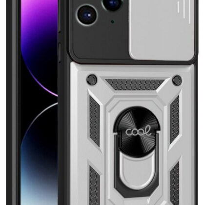 Capa c/ Anel p/ iPhone 14 Pro Max (Prateado) - COOL