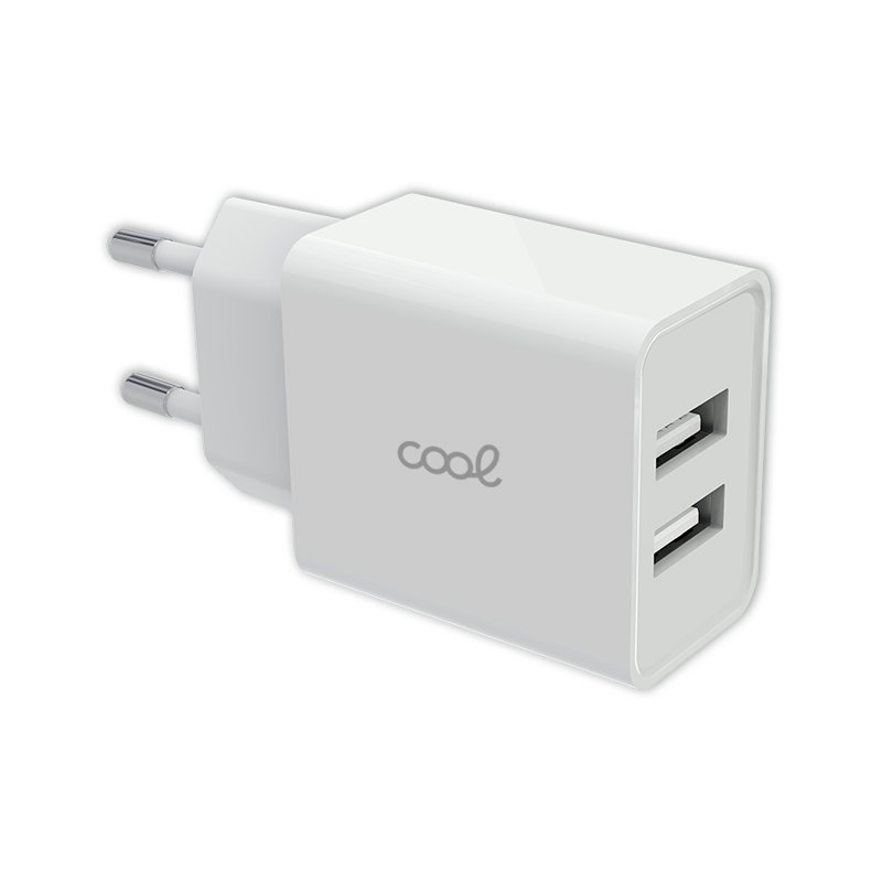 Carregador Universal 2x USB 2.4A (Branco) - COOL