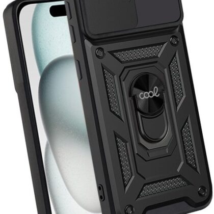 Capa p/ iPhone 15 Anel Duro (Preto) - COOL