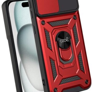 Capa p/ iPhone 15 Anel Duro (Vermelho) - COOL