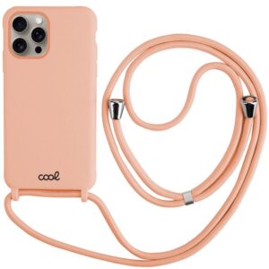 Capa c/ Cordão Liso p/ iPhone 15 Pro Max (Rosa) - COOL