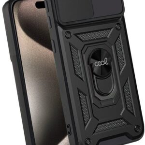 Capa p/ iPhone 15 Pro Max Anel Duro (Preto) - COOL