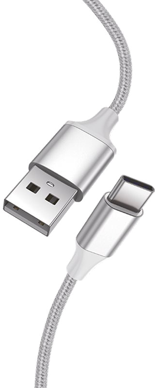 Cabo USB Nylon Universal Tipo C 1.2M - COOL
