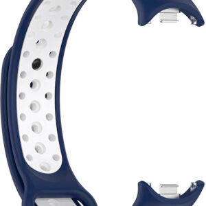 Correia p/ Xiaomi Smart Band 8 Sport (Azul Marinho/Branco) - COOL