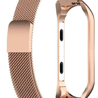 Correia p/ Xiaomi Smart Band 8 Metal (Rose Gold) - COOL