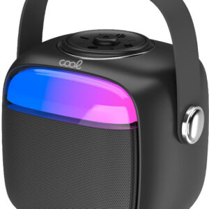 Coluna Bluetooth 6W Mini Karaoke + Microfone (Preto) - COOL