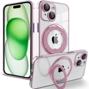 Capa p/ iPhone 15 Plus Magn?tica c/ Anel (Rosa) - COOL