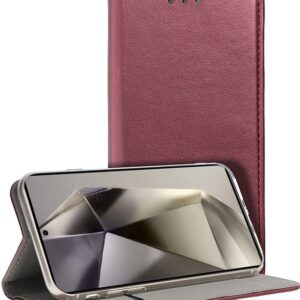 Capa Flip Cover p/ Samsung Galaxy S24 Ultra (Burgundy) - COOL
