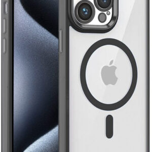 Capa p/ iPhone 15 Pro Magn?tica (Borda Preta) - COOL