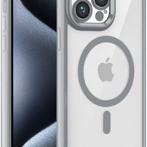 Capa p/ iPhone 15 Pro Magnética (Borda Prata) - COOL