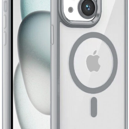 Capa p/ iPhone 15 Magnética (Borda Prata) - COOL