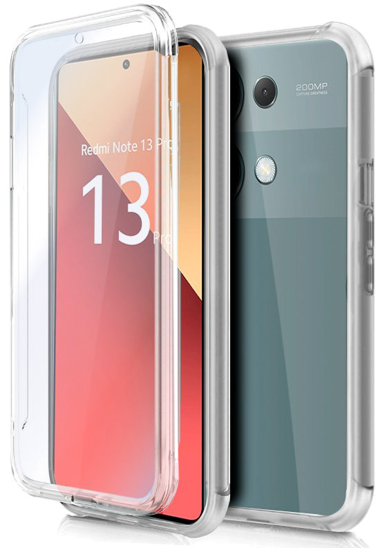 Capa Silicone 3D p/ Xiaomi Redmi Note 13 Pro / Poco M6 Pro (Transparente Frontal + Traseira) - COOL