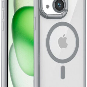 Capa p/ iPhone 15 Plus Magnética (Borda Prata) - COOL