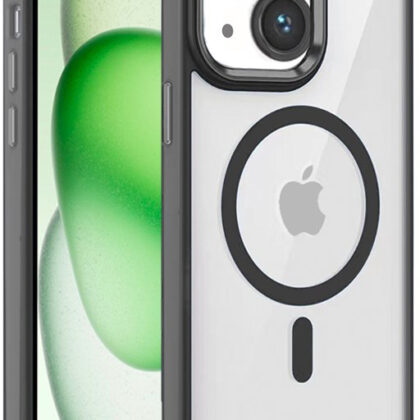 Capa p/ iPhone 15 Plus Magnética (Borda Preta) - COOL