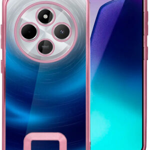 Capa p/ Xiaomi Redmi 14C / Poco C75 Borde Metálico (Rosa) - COOL