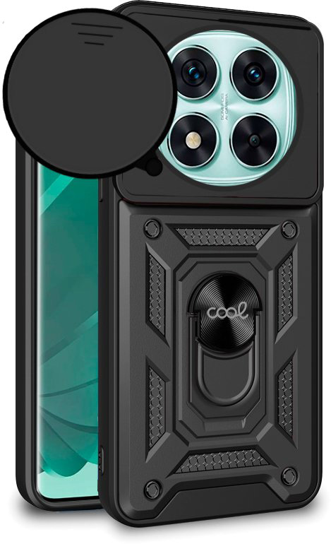 Capa p/ Xiaomi Redmi Note 14 Pro 5G / Note 14 Pro Plus 5G / Poco X7 Hard Ring Preto - COOL