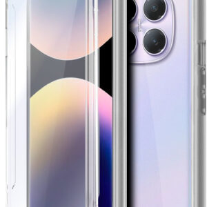Capa de Silicone 3D para Xiaomi Redmi Note 14 Pro (transparente frente + verso) - COOL
