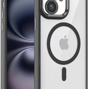 Capa p/ iPhone 16 Magn?tica Borde Preto - COOL