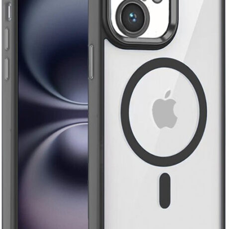 Capa p/ iPhone 16 Magnética Borde Preto - COOL