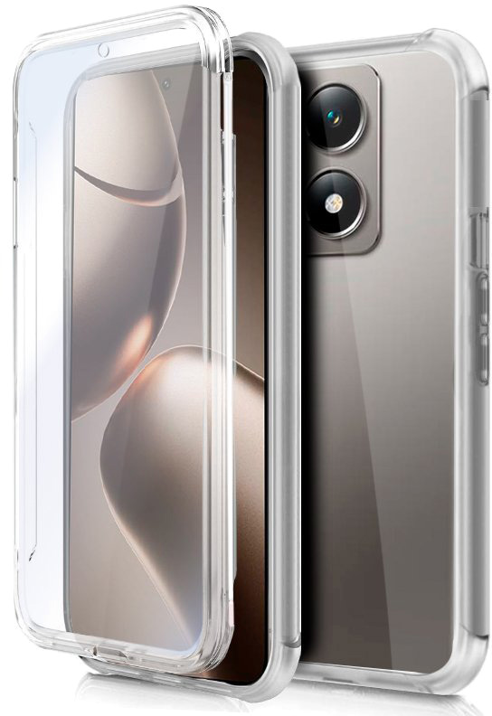Capa de Silicone 3D para Xiaomi 14T Pro (transparente frente + verso) - COOL