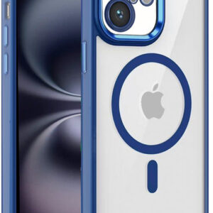 Capa p/ iPhone 16 Magnética Borde Marinho - COOL