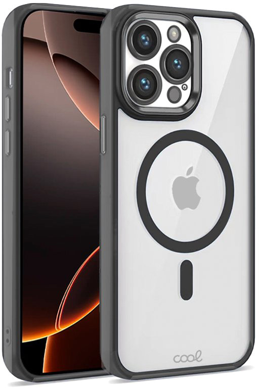 Capa p/ iPhone 16 Pro Max Magnética Borde Preto - COOL