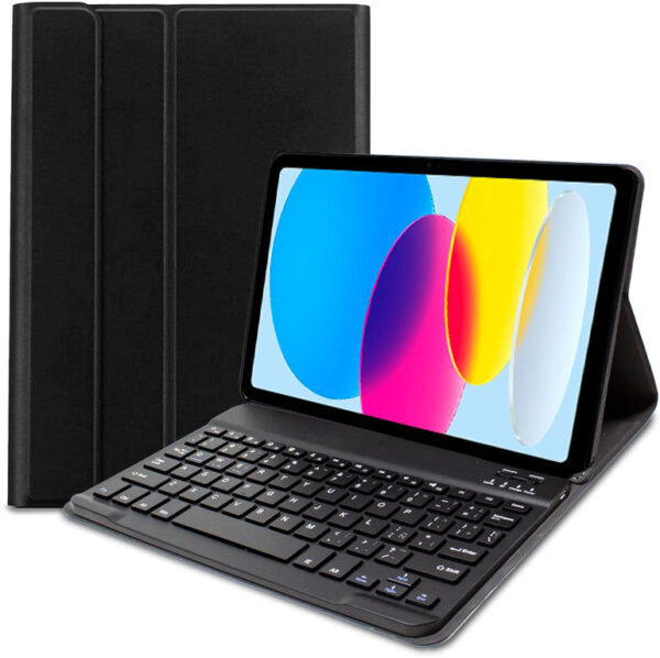 Capa p/ iPad (2022 / 2024) 10.9 (10 Gen.) / iPad 11 2025 (A16) Teclado Bluetooth Preto - COOL