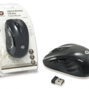 Rato ótico USB s/ Fios 1600DPI 5 Bot?es Mouse Wireless Travel (Preto) - CONCEPTRONIC