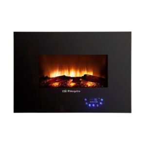 Lareira El?trica (Efeito de Fogo) 1800W Preto - ORBEGOZO