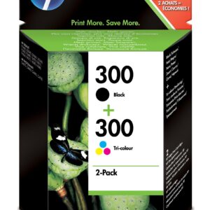 Pack 2x Tinteiros 300 (Preto/Cores) - HP