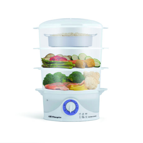 Cozedor a Vapor (3 Recipientes) 800W - ORBEGOZO