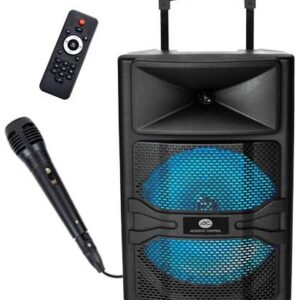 Coluna Amp. Portátil 12 50W c/ Efeitos LED USB/SD/MP3/FM/BLUETOOTH - ACOUSTIC CONTROL