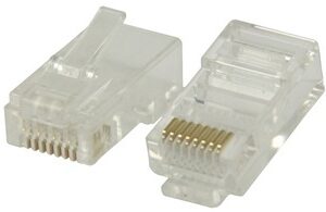 Ficha Telefone-Rede RJ45 8 Pinos CAT6