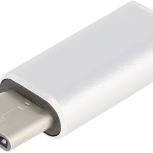 Ficha Adaptadora USB C Macho - Lightning Fêmea (Prateado)