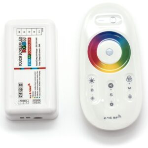 Controlador RGB+W 12/24VDC 4x 6A=24A 288W (12V) / 576W (24V) c/ Comando Tecnologia Touch