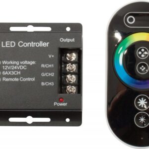 Controlador RGB 12/24VDC 3x 6A 432W c/ Comando Tecnologia Touch