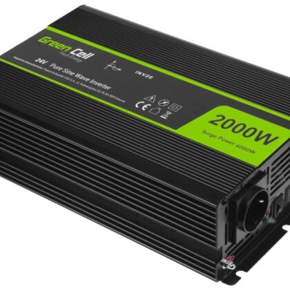 Conversor ONDA PURA 24V - 220V 2000W c/ 2 USB - GREEN CELL