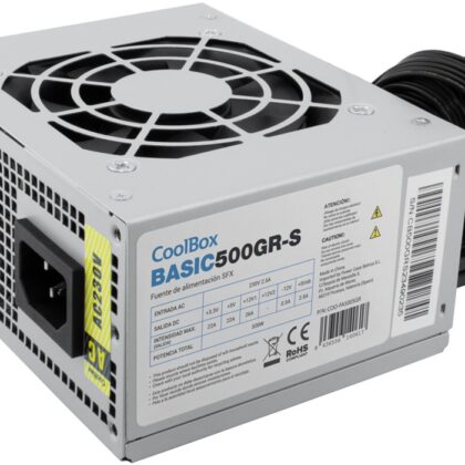 Fonte de Alimentação SFX BASIC 500GR-S 500W 20+4 pin ATX SFX (Branco) - COOLBOX