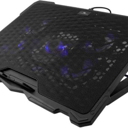 Base de Refrigeração Ajustável p/ Portátil até 17.3 c/ 2 Portas USB (Preto) - COOLBOX