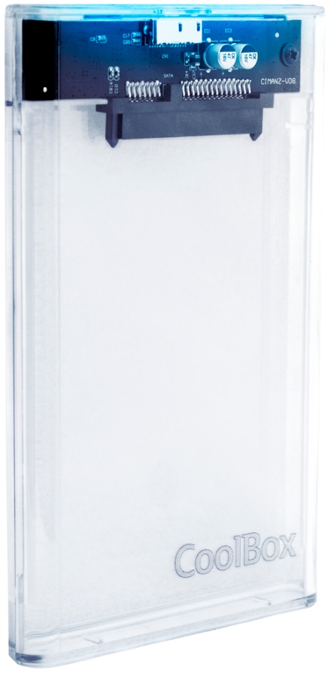 Caixa Externa Slim p/ Discos 2.5 Sata/SSD (Transparente) - COOLBOX