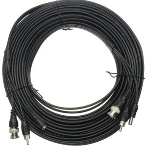 Cabo Extens?o RG59 + Audio + DC 20m (Preto) - SAFIRE
