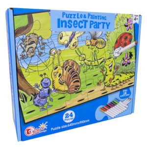 Puzzle Insect Party Pintar c/ 12 Marcadores (24 Pe?as)