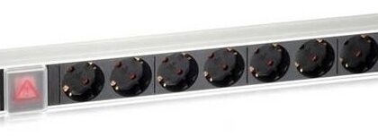 Extensão 8 Tomadas s/ Fios Interruptor de Alumínio 3500W 16A (1,8 mts) - CROMAD