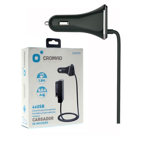 Carregador de Isqueiro 4x USB 9,6A - CROMAD