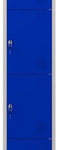 Cacifo Met?lico 4 Portas c/ Fechadura (1800 x 300 x 500 mm) Azul - CROMAD