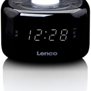R?dio Despertador CR 12 c/ Luz 0,6 (Preto) - LENCO