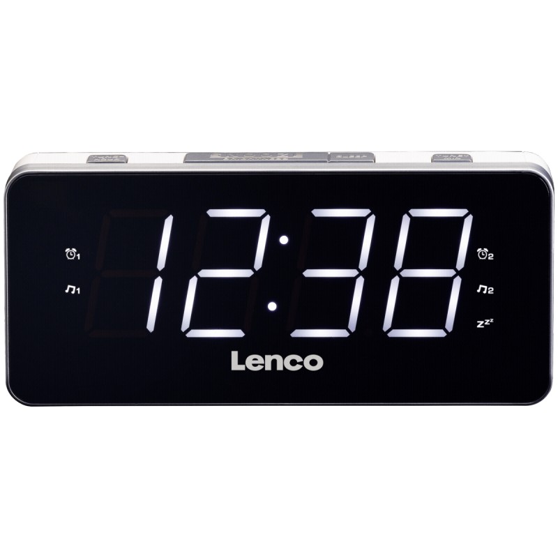 Rádio Relógio CR18 1,8 (Cinza) - LENCO