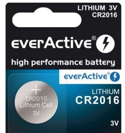 Pilha Lithium 3V CR2016 - everActive